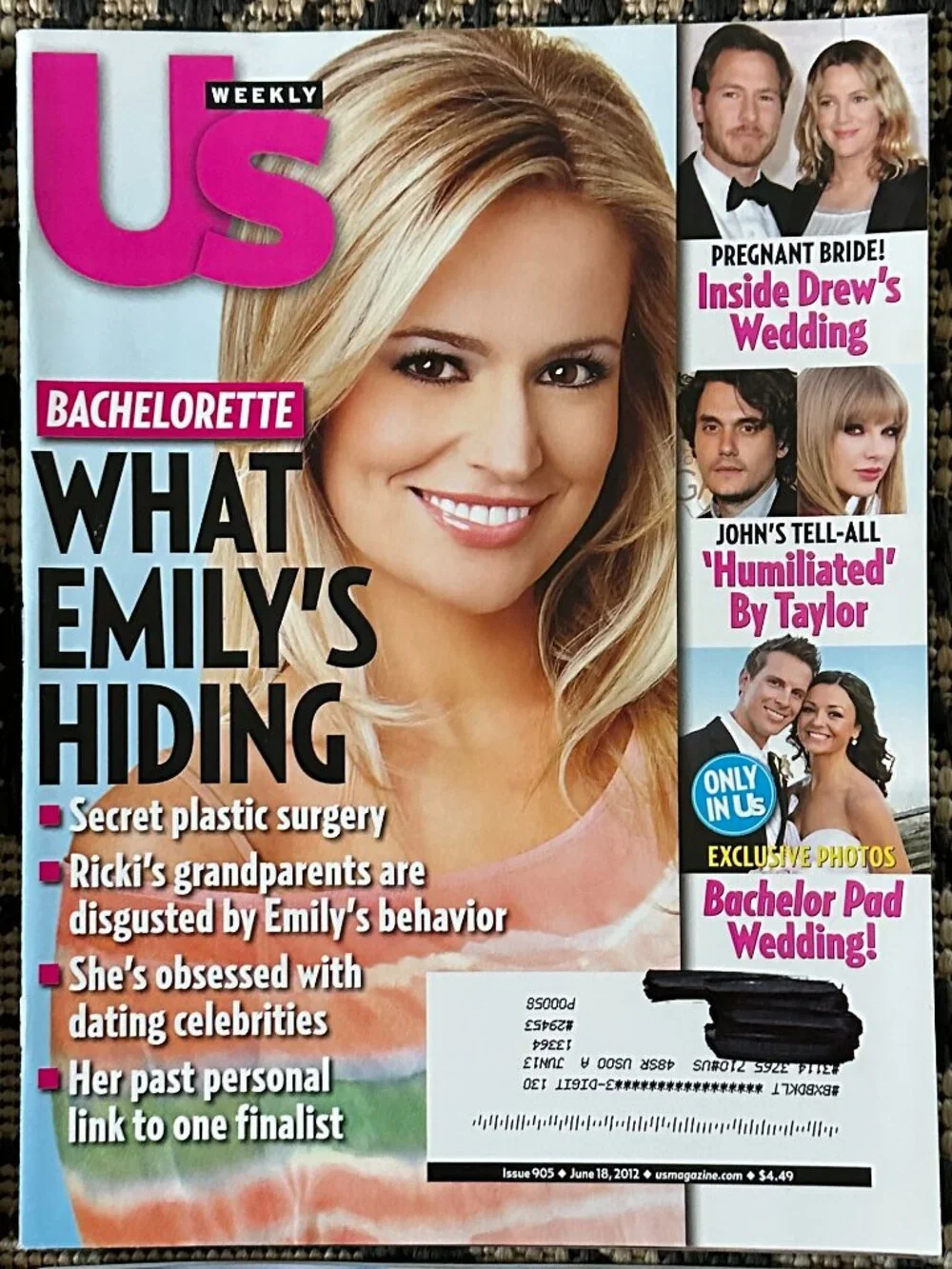 Vintage Lot of 6 US Weekly Magazines 2012 Celebrity Gossip Fashion Party Life